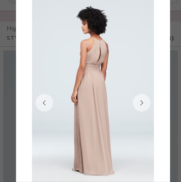 Gorgeous David's Bridal Maxi Bridesmaid Dress In "Ballet," Sz 14 - Picture 5 of 10